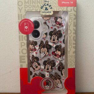 NEW Skinnydip Disney Minnie Mouse iPhone 16 Hearts Phone Case Wireless Charging